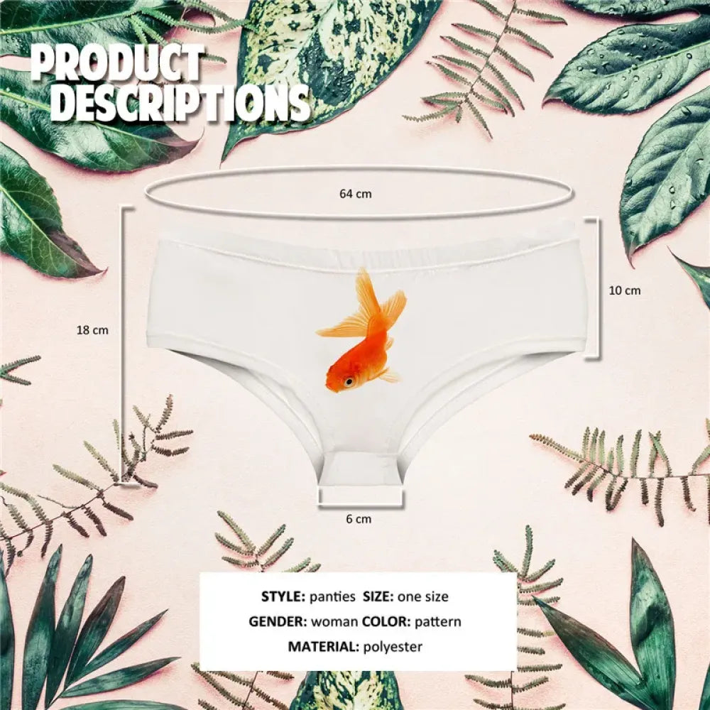 DeanFire Super Soft 3D Panties Underwear Women GOLDFISH